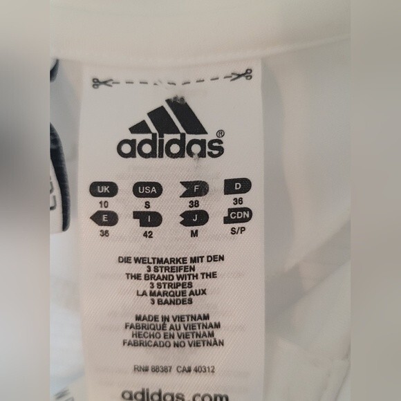 NWT Adidas Tennis Performance Clima Cool White & Black Top Size S - Picture 3 of 3